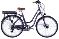 E-Bike CORAL 450Wh 28 Inch Dames 7V Mechanische schijfremmen 49 cm Paars