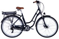 E-Bike CORAL 450Wh 28 Inch Dames 7V Mechanische schijfremmen 49 cm Donkerblauw